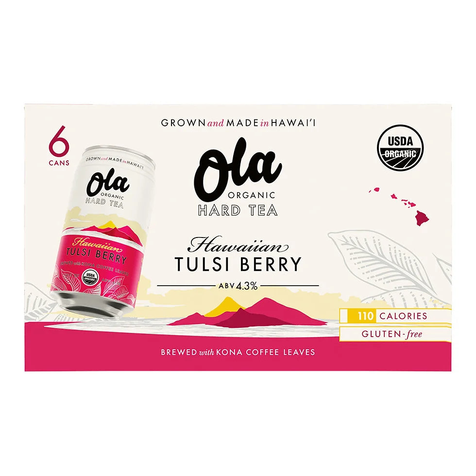 Ola Brew Hard Tea Tulsi Berry 6 Cans (12 oz)