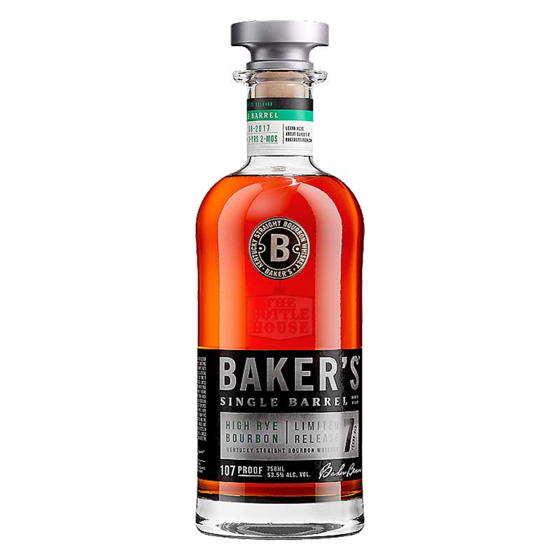 Baker's Bourbon High Rye 7 Year Old Single Barrel Bourbon Whiskey (750ml)