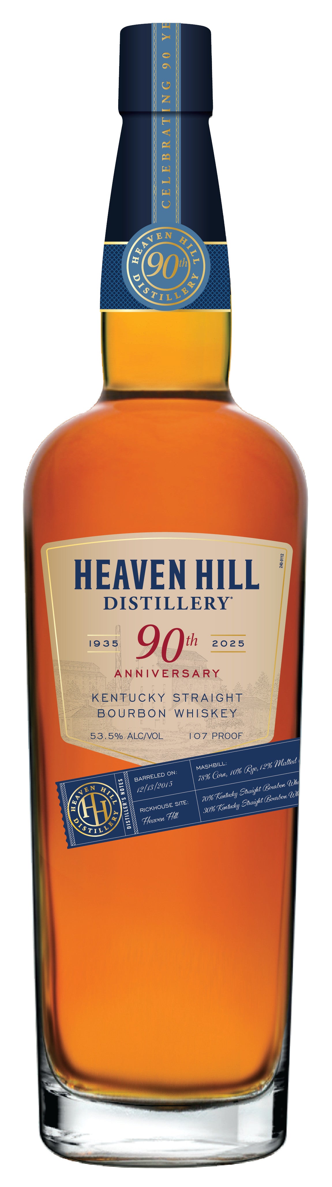 Heaven Hill 90th Anniversary 9-Year-Old Kentucky Straight Bourbon Whiskey (700 ml)