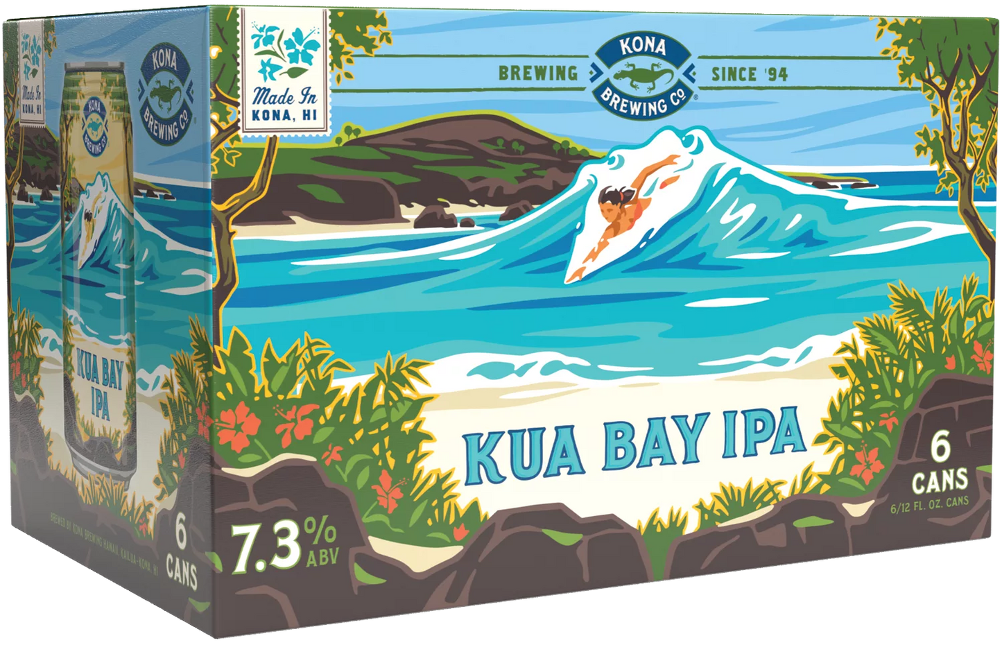 Kona Brewing Kua Bay IPA 6 Pack Cans (12 oz)