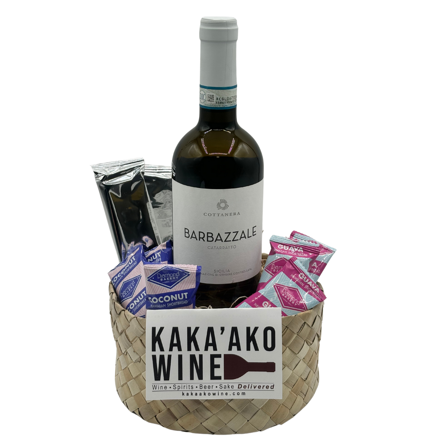 White Wine Gift Basket (1 Bottle)