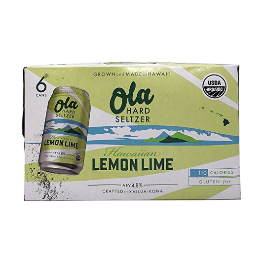 Ola Hard Seltzer Hawaiian Lemon Lime 6 Cans (12 oz)