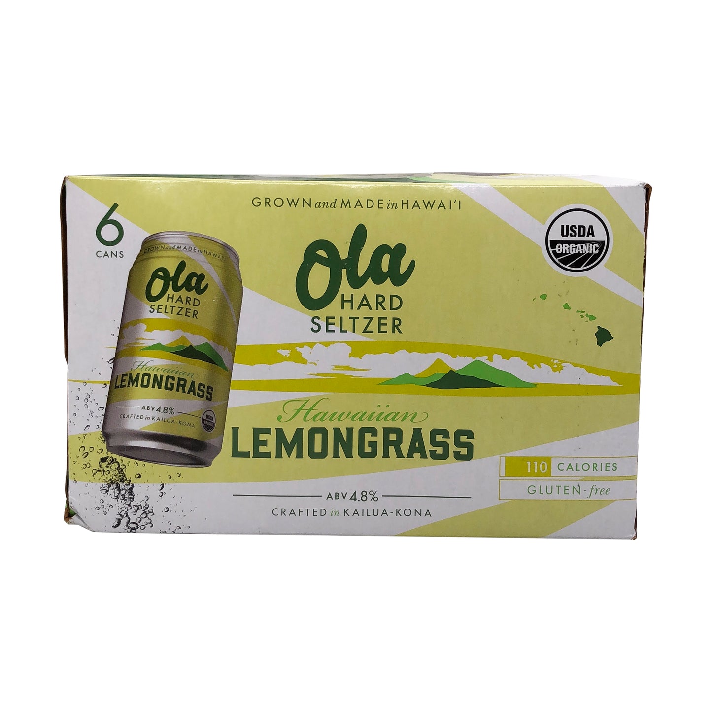 Ola Brew Hard Seltzer Hawaiian Lemongrass 6 Cans (12 oz)