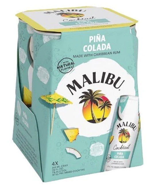 Malibu Pina Colada Cocktail 4 Cans (12 oz)