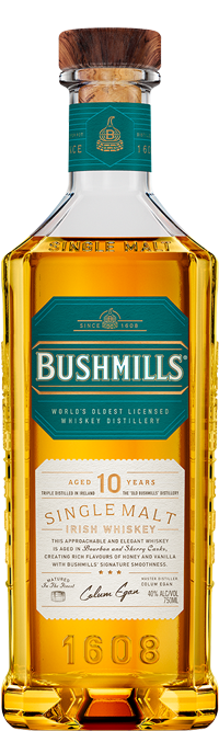 Bushmills 10 Year Single Malt Irish Whiskey (750ml)