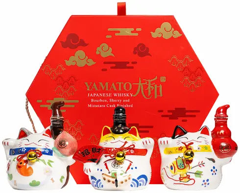 Yamato Three Cats Gift Set Japanese Whisky (3 x 375ml)