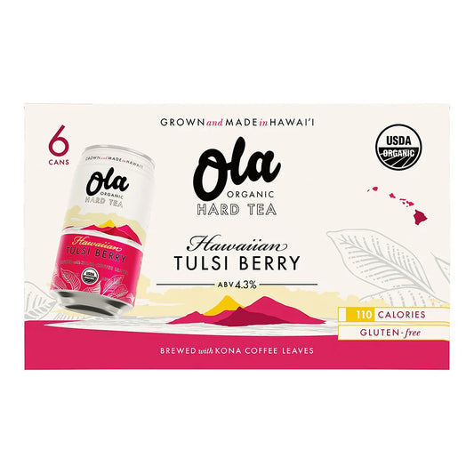 Ola Brew Hard Tea Tulsi Berry 6 Cans (12 oz)