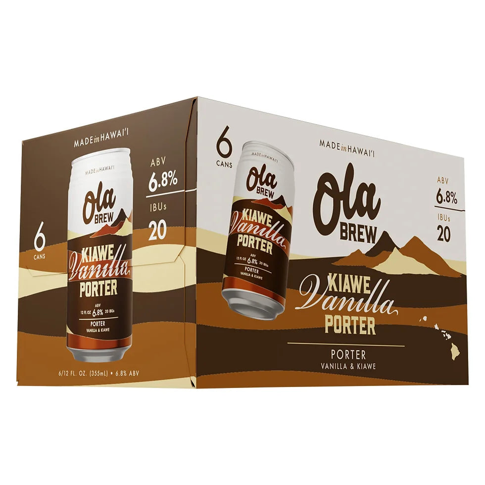 Ola Brew Kiawe Vanilla Porter 6 Cans (12 oz)