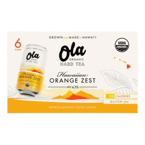 Ola Hard Tea Orange Zest 6 Cans (12 oz)