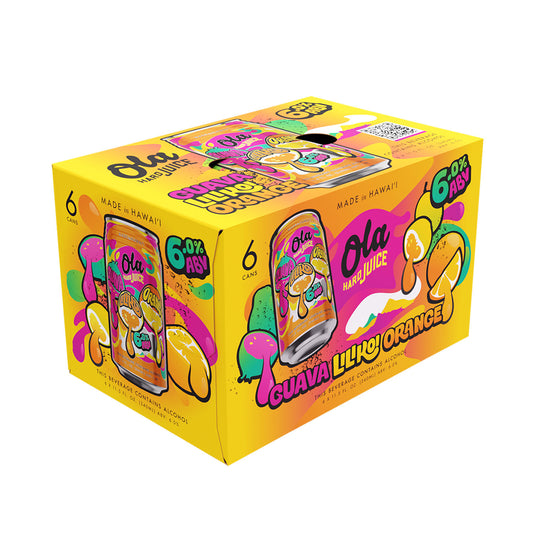Ola Brew Hard Juice Guava Lilikoi Orange 6 Cans (12 oz)