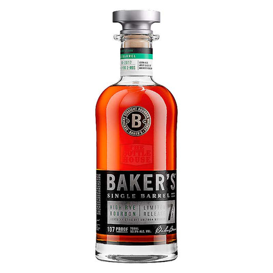 Baker's Bourbon High Rye 7 Year Old Single Barrel Bourbon Whiskey (750ml)