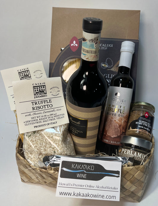 Barolo and "The Truffle Connoisseur’s Collection" by The Inspired Chef at Chef Zone Gift Basket