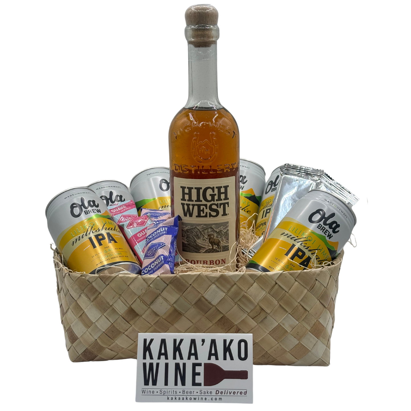 Bourbon and a Six Pack Gift Basket