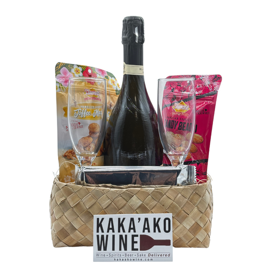 Upgrade Champagne Purchase to a Gift Basket w/ 2 flutes