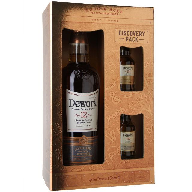 Dewar's Aged 12 Years Blended Scotch Whisky Discover Pack (750ml plus ...