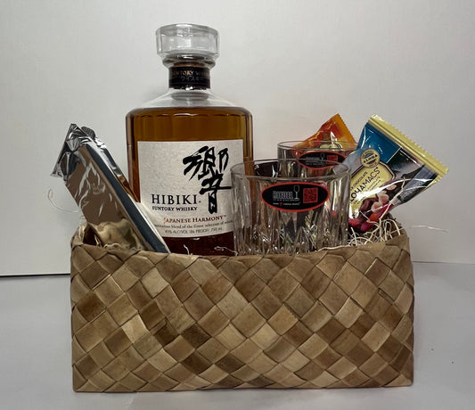 Hibiki Harmony & 2 Riedel Glasses Gift Basket
