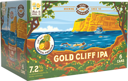 Kona Brewing Gold Cliff IPA 6 Pack Cans (12 oz)