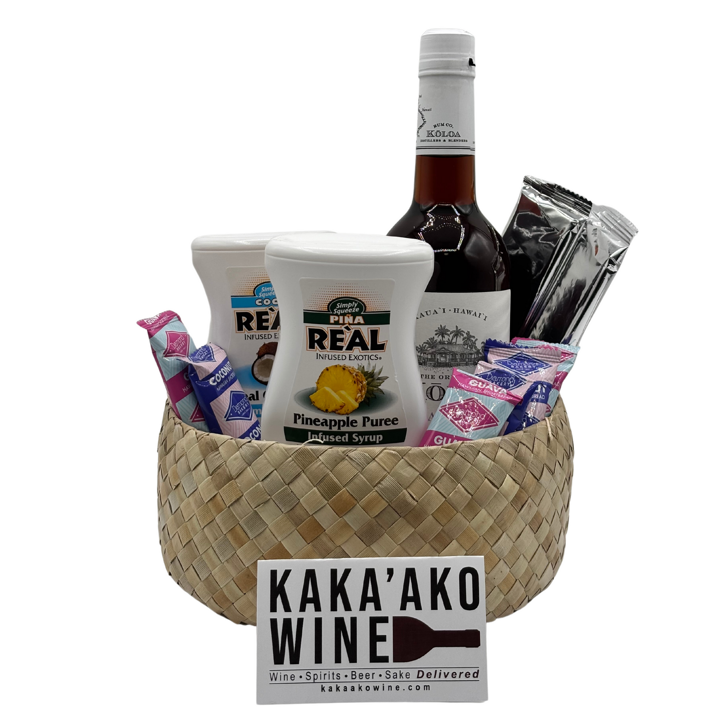 Kauai Piña Colada Cocktail Kit Gift Basket