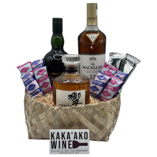 Premium Whiskey Trio Gift Basket (3 bottles)