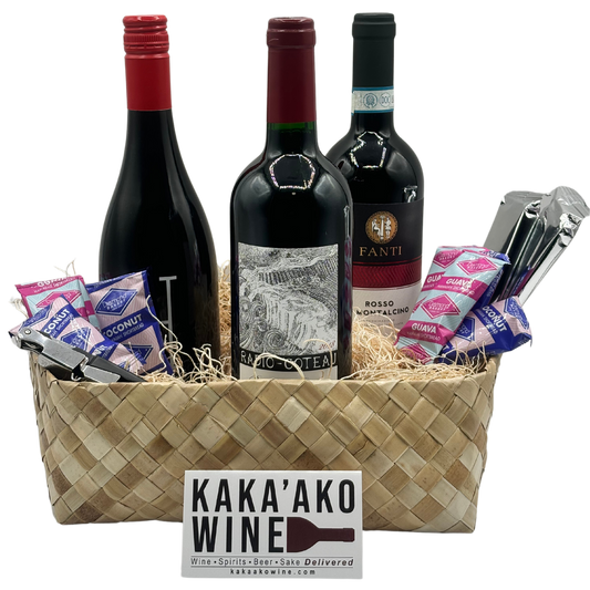 Red Wine Trio Gift Basket (3 bottles)