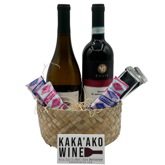 Red & White Gift Basket (2 bottles)