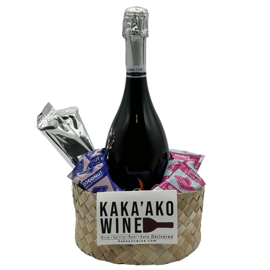 Tiny Bubbles Sparkling Wine Gift Basket (1 bottle)