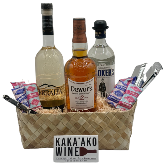 Hard Liquor Variety Gift Basket (3 bottles)