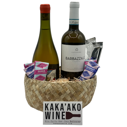 Double White Wine Gift Basket (2 Bottles)