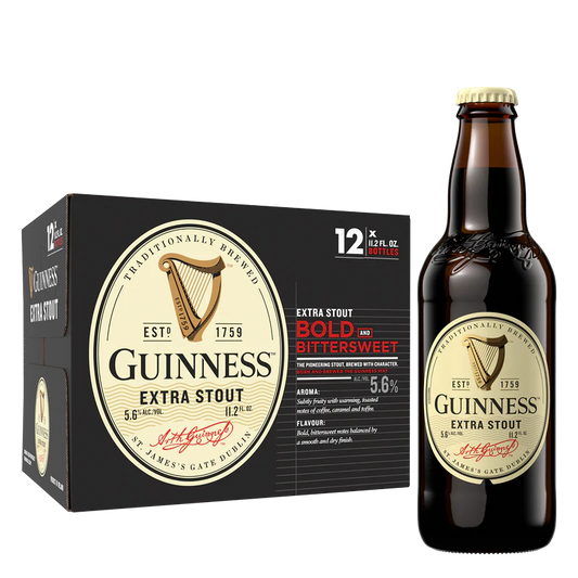 Guinness Extra Stout 12 Bottles (11.2oz)