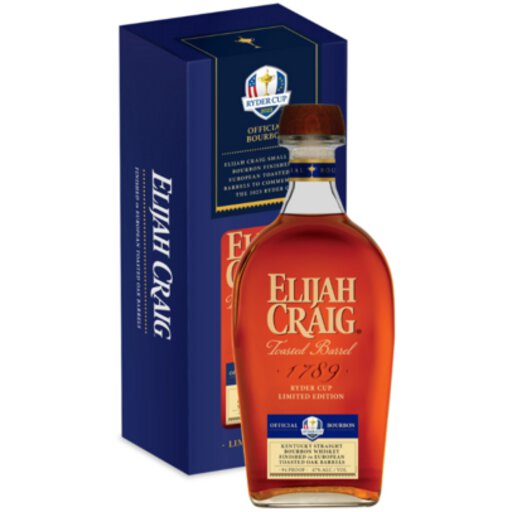 Elijah Craig Toasted Barrel Kentucky Straight Bourbon Whiskey- 2023 Ryder Cup Limited Edition (750ml)