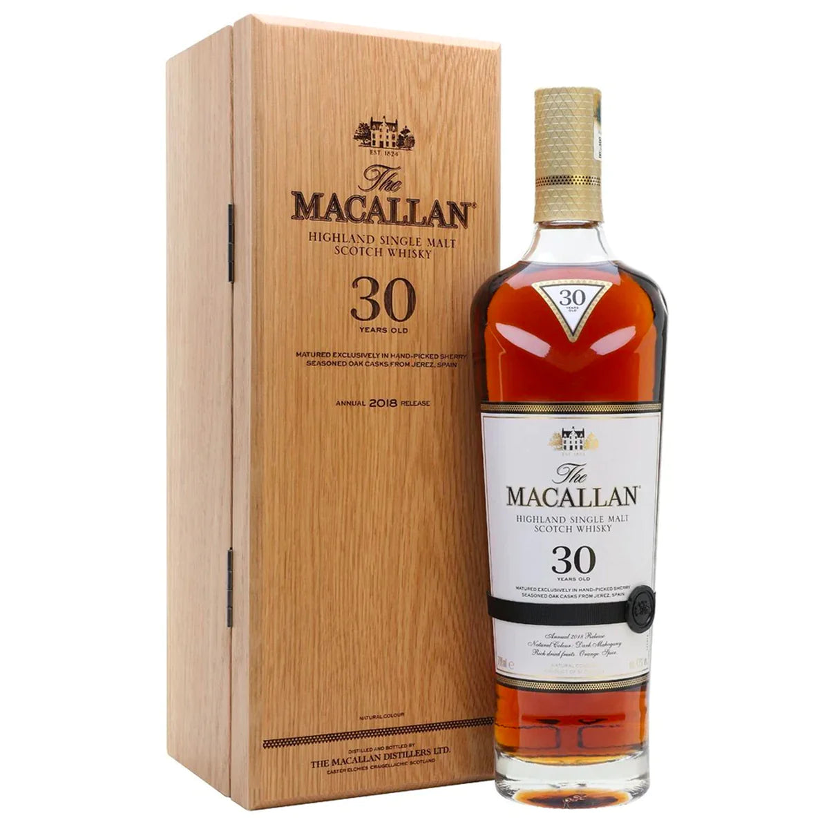The Macallan Sherry Oak 30 Years Old ***ETA OCTOBER 2023 Scotch Whisky (750ml)