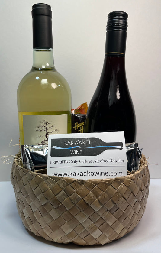 Red & White Wine (2 bottles) Gift Basket