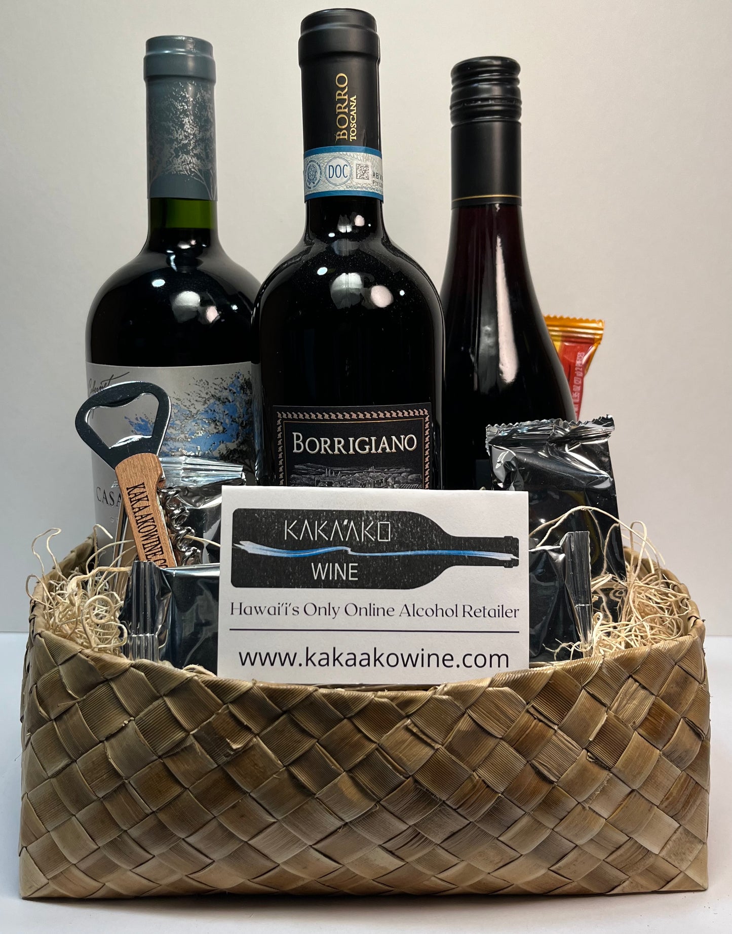 Gift Basket - Red Wine (3 Bottles)