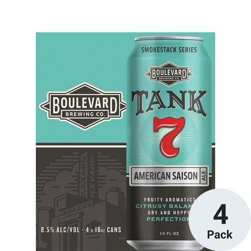 Boulevard Brewing Tank 7 American Saison Ale 4 Cans (16 oz)