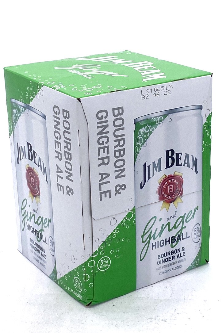 Jim Beam Ginger Highball 4 Cans (12 oz)