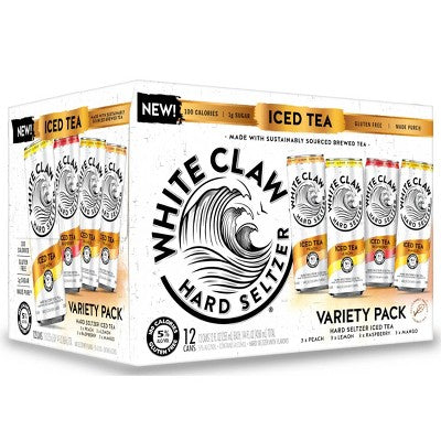 White Claw Hard Seltzer Iced Tea Variety Pack 12 Cans (12 oz)