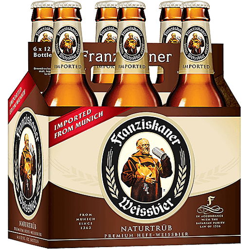 Franziskaner Hefe-Weisse German Wheat Beer 6 Bottles (12oz)