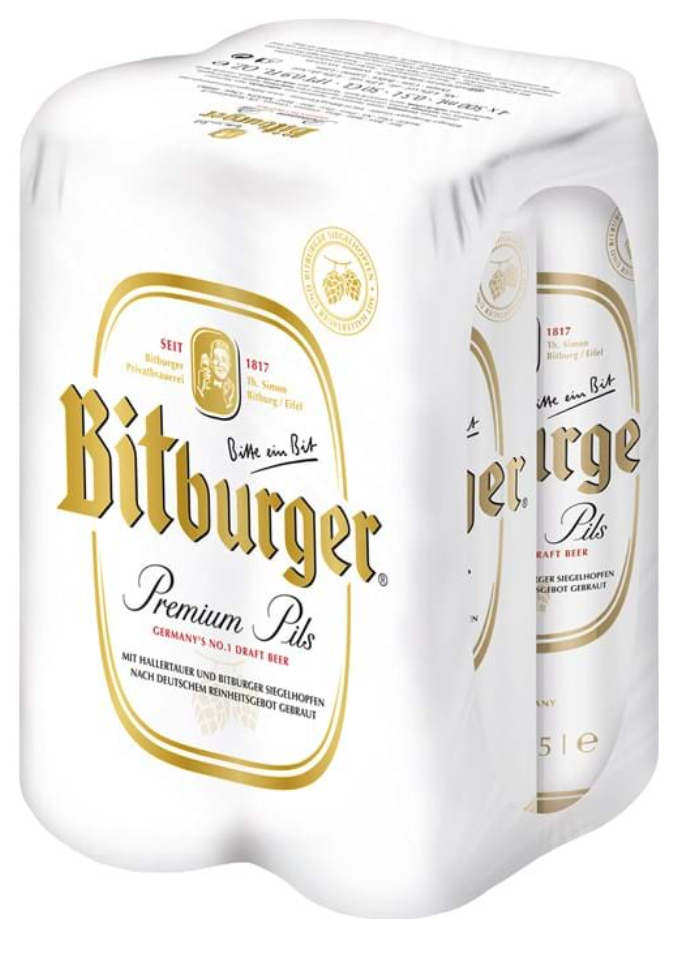 Bitburger Premium Pils (4 cans x 16.9 oz)