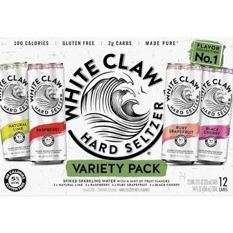 White Claw Hard Seltzer #1 Variety Pack 12 Cans (12 oz)